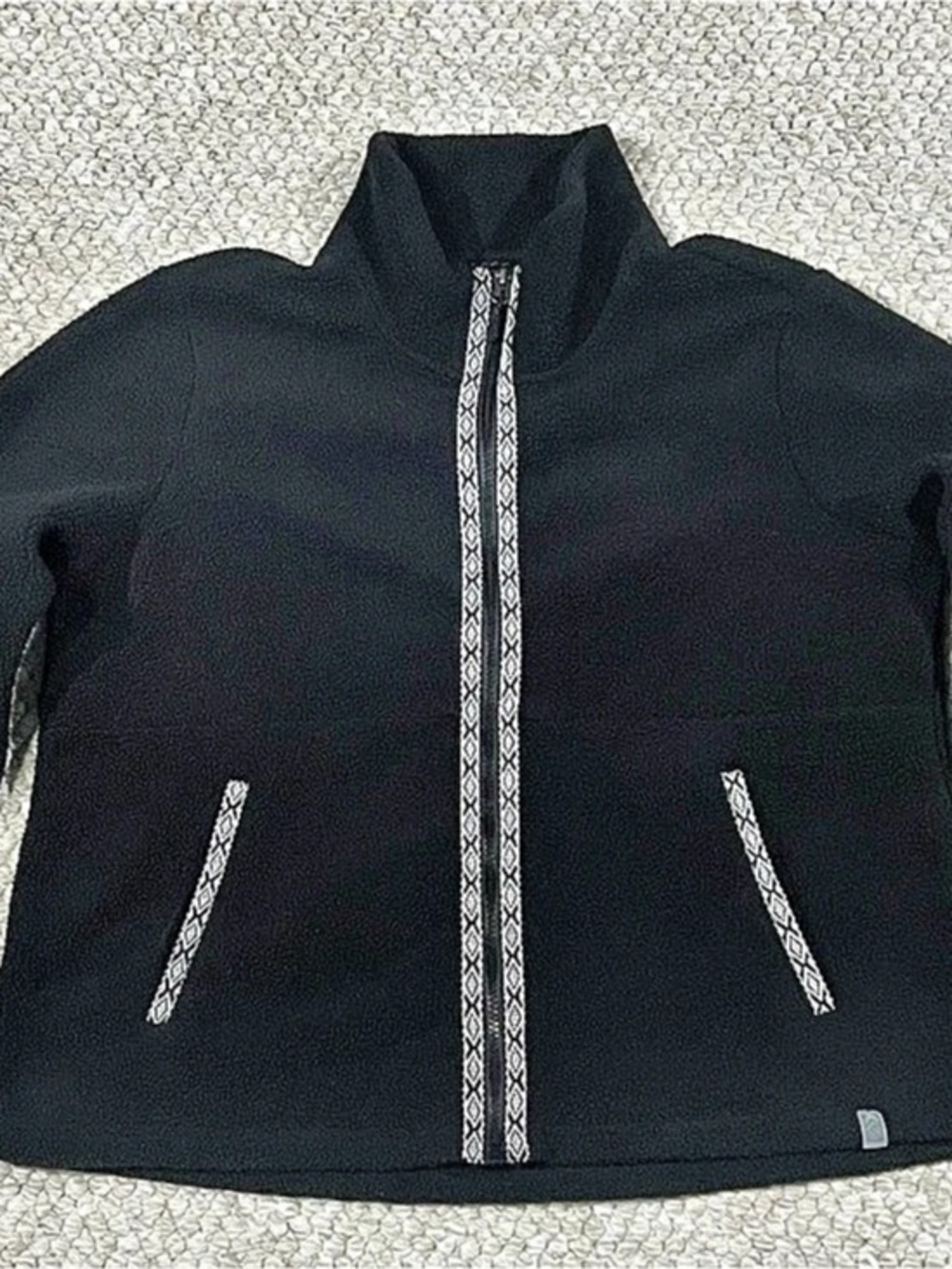Free Country Women's Black Full Zip Fleece Jacket Long Sleeve Regular Fit Size L